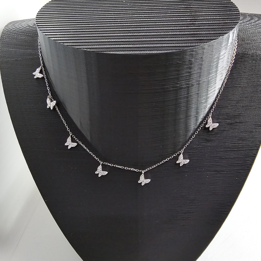 Elegant Silver Butterfly Necklace